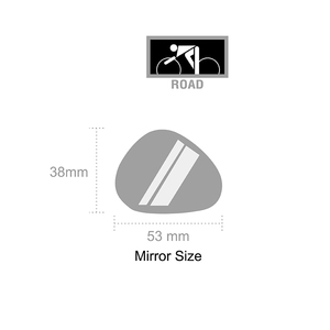 Mini Espejo Lateral para Bicicleta de 53x38mm, Construcción de Vidrio ABS PA, Ángulo de Visión Ajustable - Product Image 1