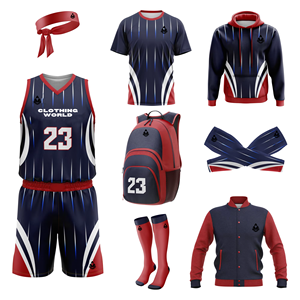 Ensemble de tenues de basketball 100% polyester/spandex, qualité d'usine, meilleur prix, nouveau design, emballé - Product Image 4