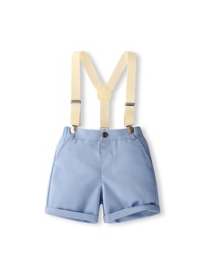 Conjunto de Ropa de Verano 2026 para Niños, Camisa con Corbata de Moño y Pantalones Cortos con Tirantes, 2 Piezas - Product Image 4