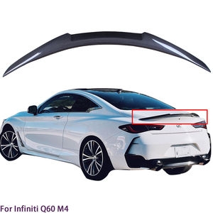 For Q60 Q60S Coupe M4 Style Carbon Fiber <b>Rear</b> <b>Spoiler</b> Trunk Wing 2013-2023 - Product Image 1