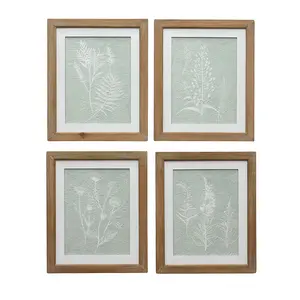 Customization Framed Gallery Printable Wall Art Green And White Prints Wall Art Leaves And Flower Wall Art Print For Living Room