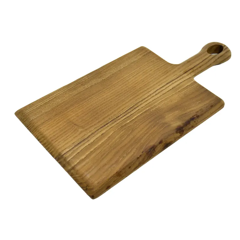 Tablero de corte de madera de nogal para cocina, diseño único de Color oscuro, pulido de madera de grado alimenticio personalizado