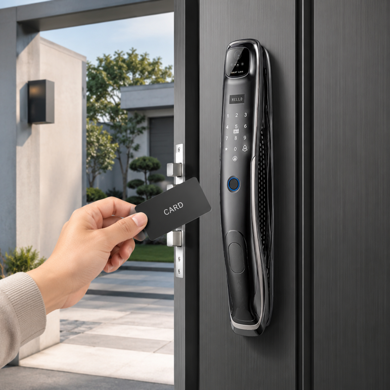 XINYUNDA Smart Fingerprint Lock for Aluminum/Glass/Steel Doors Wi-Fi Fingerprint Capacity Face Recognition Tuya App Control · image 2