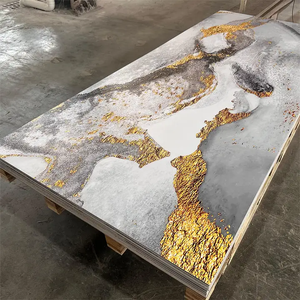 3 मिमी उच्च चमकदार uv संगमरमर शीट बोर्ड उचित मूल्य नई pvc बोर्ड + संगमरमर डिजाइन + uv कोटिंग दीवार मोल्डिंग पर गोंद - Product Image 1