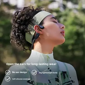 Écouteurs SHOKZ <span class=keywords><strong>OpenRun</strong></span> Air S803 pour les coureurs, étanches, charge rapide, LED, sans fil, conduction osseuse, Bluetooth, non intra-auriculaires - Product Image 2