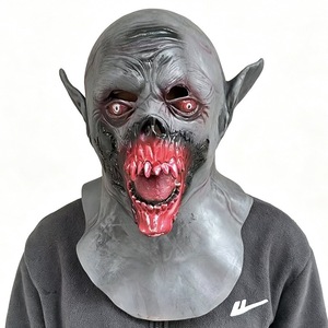 Masque d'Halloween effrayant en latex, couvre-chef de <span class=keywords><strong>clown</strong></span> sanglant, fantôme, zombie, accessoire d'horreur <span class=keywords><strong>pour</strong></span> maison hantée et escape room, cosplay - Product Image 4