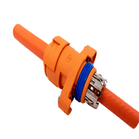 Connecteur haute tension 800V DC pour véhicules à énergie nouvelle Ev 16mm2 Fil Batterie Contact en cuivre Matériau ABS Boîtier 125A Verrouillage