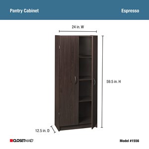 Office <strong>Storage</strong> Rack Adjustable Shelves Standing Pantry Cabinet <strong>Cupboard</strong> with 2 Doors <strong>Utility</strong> Room Closet <strong>Storage</strong> - Product Image 3