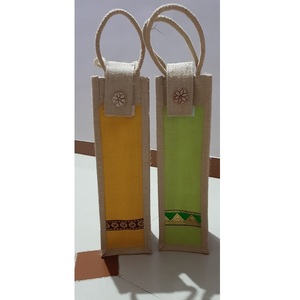 Bolsa de Yute Multicolor Premium para Botellas de Vino, Ecológica, de Lujo, Duradera, Reutilizable, con Cierre de Cordón para Compras - Product Image 4