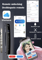 Fabrikantprijs Volledig Automatisch Digitaal Slot Wifi Camera 3D Gezichtsherkenning Biometrische Vingerafdruk Slimme Deurslot