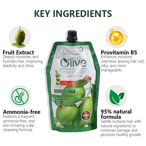 Gel Tinte Capilar Reparador de Olivas con Fórmula Natural Herbal Orgánica para Limpieza del Cuero Cabelludo, para Hombres y Mujeres, Venta al por Mayor - Product Image 3