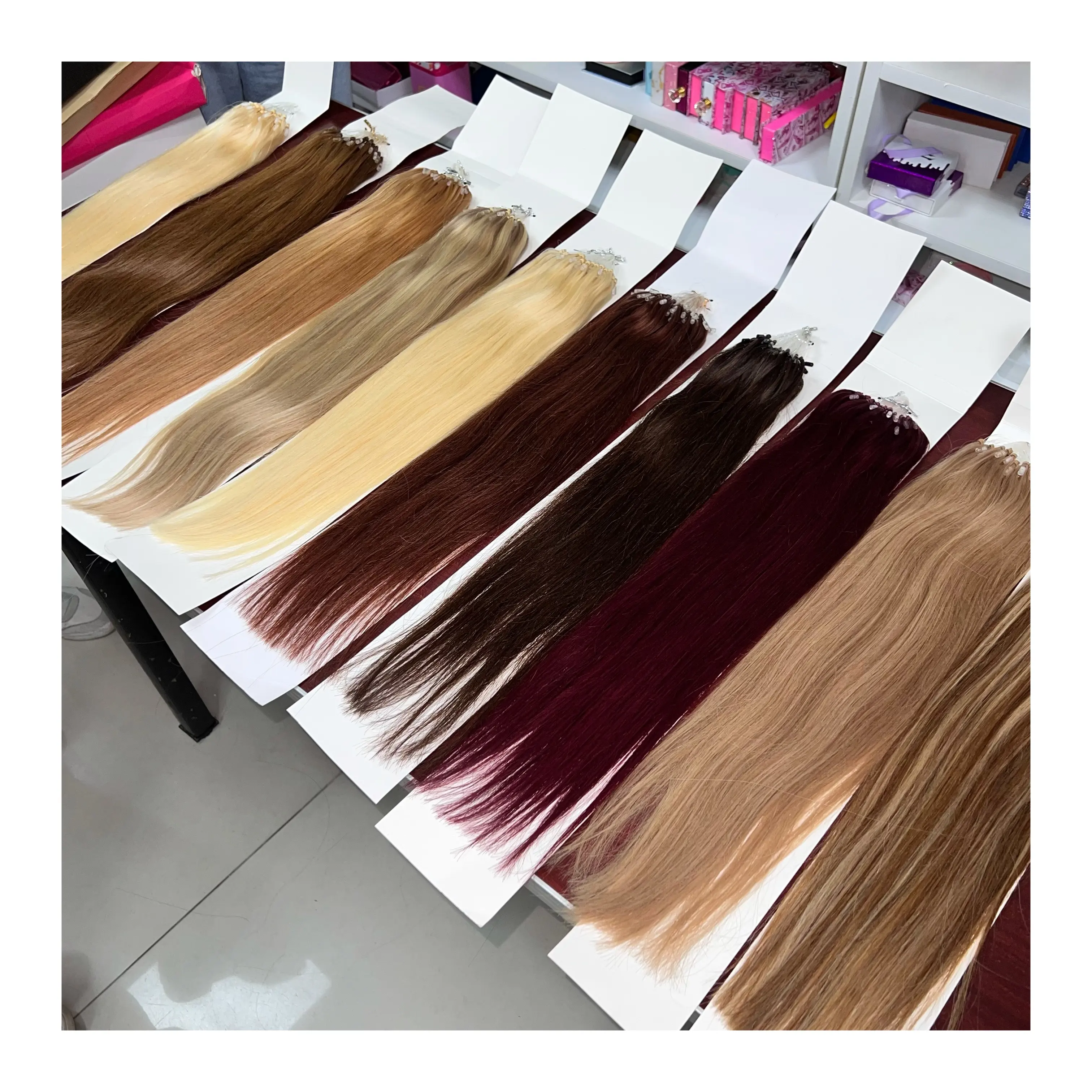 Plester Rambut Manusia 100 Mentah Populer Dalam Ombre Natural Remy Tape Ekstensi Rambut Warna Dalam Ekstensi Rambut