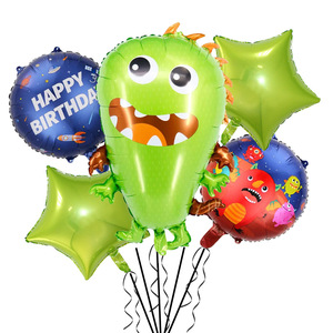 Nouveau modèle sur le thème du virus extraterrestre popularité ballon ensemble virus en forme de film en aluminium ballons jouets de dessin animé pour enfants - Product Image 2