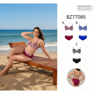 Costume da bagno intero taglie forti con controllo pancia, monokini sexy e coprente per la spiaggia BZ77057 - Product Image 3