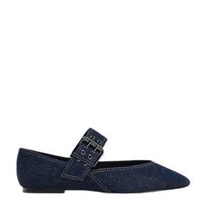 2026 <span class=keywords><strong>Ballerine</strong></span> da donna in denim blu tinta unita <span class=keywords><strong>con</strong></span> <span class=keywords><strong>fibbia</strong></span> leopardata, comode, a punta chiusa, <span class=keywords><strong>con</strong></span> soletta, <span class=keywords><strong>scarpe</strong></span> alla moda - Product Image 5