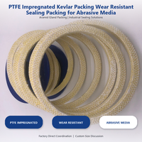 Paking Kevlar Berlapis PTFE Tahan Aus untuk Media Abrasif