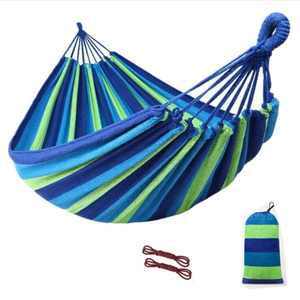 <span class=keywords><strong>Hamac</strong></span> <span class=keywords><strong>2</strong></span> <span class=keywords><strong>personnes</strong></span> en toile de coton, accessoires de camping en plein air, jardin, balançoire suspendue pour voyage de pique-nique - Product Image 1