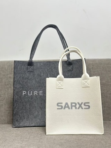 custom felt gray color canvas tote bag - Product Image 2