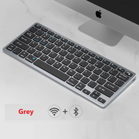 Ensemble clavier et souris sans fil rechargeable, clavier sans fil ultra-fin portable pour ordinateur de bureau, ordinateur portable