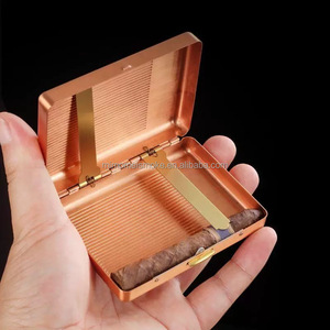 Hộp đựng xì gà kim loại cao cấp chống thấm nước năm 2025, hộp đựng xì gà kim loại sang trọng, hộp đựng thuốc lá di động có giá đỡ - Product Image 5