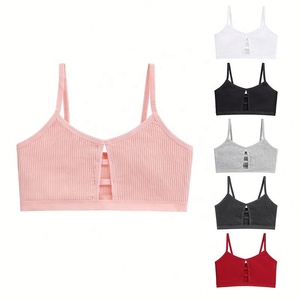 Sujetador de Algodón Puro Cómodo <span class=keywords><strong>y</strong></span> Transpirable para Mujer de Talla Grande, Lencería de Encaje sin Espalda con Push-Up de Punto Fino, Cobertura Completa <span class=keywords><strong>y</strong></span> Ajuste Cómodo - Product Image 2