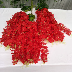 Decoración Floral de Techo para Restaurantes y Bodas, <span class=keywords><strong>Planta</strong></span> Artificial de Glicinia de Seda de Alta Calidad al por Mayor - Product Image 6