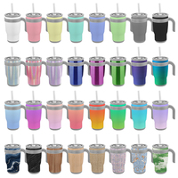 Taza de Viaje Infantil Ecológica con Aislamiento al Vacío, Mantiene el Calor Durante 12 Horas, Doble Pared de Acero Inoxidable, 14oz/17oz, Lista para Vender