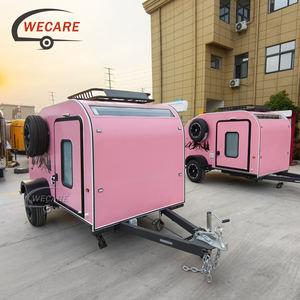 Wecare Cute Small-Sized Factory-Personnalisé Rose Caravan Trailer Fits Two People Offroad caravan Teardrop Camper Trailers - Product Image 1