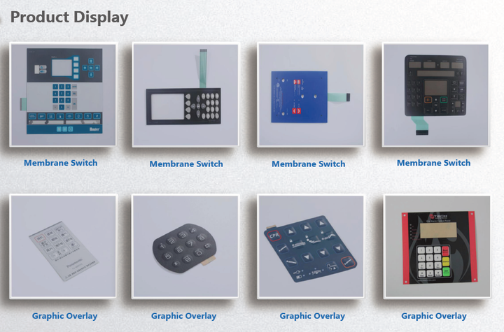 Remote Controller Embossed Buttons Tactile Metal Dome Keyboard Switches Waterproof Membrane Switch Panel With 3M300LSE Adhesive