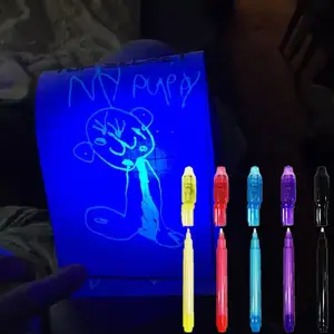 Promotionele Magic onzichtbare UV Spy Marker Pen, UV Detector Pen Met Onzichtbare Inkt en LED Licht voor Secret Bericht