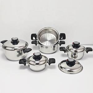 ชุดเครื่องครัว304สเตนเลสไร้น้ำสำหรับผ่าตัด304ชุดเครื่องครัวไร้น้ำมันขอบหม้อและกระทะขนาดกว้าง15ชิ้น - Product Image 2