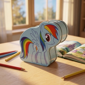 <span class=keywords><strong>Tirelire</strong></span> en métal rectangulaire en forme de <span class=keywords><strong>cheval</strong></span> pour enfant avec graphisme personnalisé - Product Image 4