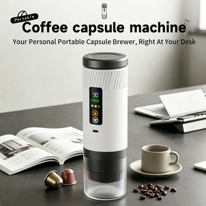 Cafetera Espresso Portátil con Pantalla LED, 20 Bares, 3 en 1, Acero Inoxidable, USB, Eléctrica, Frío/Caliente, para Camping y Auto - Product Image 4