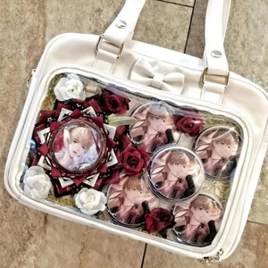 Elegant Style White Gold Embroidery Photo Frame Pin Display Shoulder Fashion Handbag <b>Custom</b> <b>Doll</b> Ita Bag - Product Image 6
