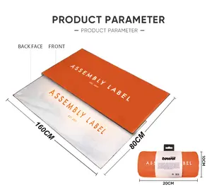 منشفة شاطئية مخصصة عالية الجودة فائقة الجودة من الجاكار كبيرة الحجم مطبوعة بالتكبير مع شعار