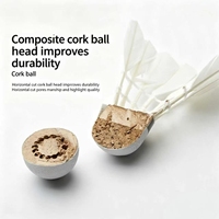 Volants de badminton professionnels en plumes de canard OEM, légers et hybrides, vitesse 74-79, souples, durables, pour l'entraînement, économiques, directement de l'usine