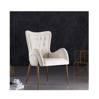 Meubles modernes d'hôtel de luxe chaises d'appoint en velours avec de l'or