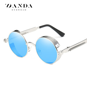 Danda Round Sunglasses Full Rim <b>Mirror</b> Lenses UV400 Unisex Retro Style 0914 - Product Image 2