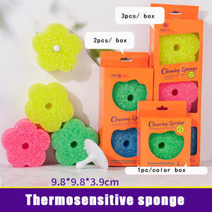 Fabricación de esponjas para platos multiusos sin arañazos para cocina con sensación fría y cálida, espuma de poliéster, exfoliante limpio - Product Image 6