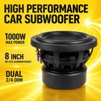 Subwoofer Mobil OEM 8 Inch 1000W Max Dual 2/4 Ohm Kerucut Pulp Non-Pressed Surround Busa 2.5 Inch Voice Coil Speaker Bass