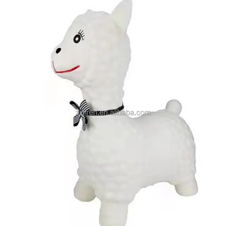 Mainan hewan lompat Llama, hewan lucu untuk anak-anak, hopper, lompat goyang, hewan lembut