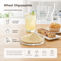 Poudre d'oligopeptides d'oxyde de carbone de haute qualité de la marque Yuthan, peptides de protéines de blé hydrolysées, 100% solubles dans l'eau, qualité alimentaire