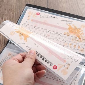 24 Pages Plastic Sleeves Waterproof PP Bill Clip Bank Deposit Receipt Fixed Current Slip Collection Book Exchange Bill <b>Folder</b> - Product Image 4