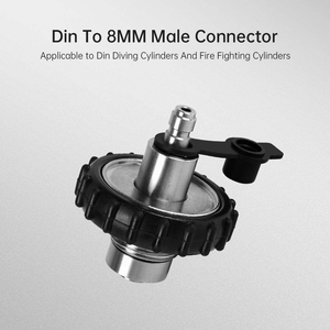 Connecteur de remplissage de bouteille de plongée DIN G5/8 à 8 mm mâle, adaptateur de gonflage de cylindre de plongée haute pression avec cache anti-poussière - Product Image 4