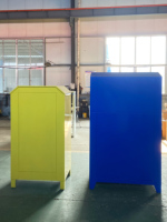 Contenedor de Reciclaje y Donación de Ropa Usada de Acero Galvanizado con Tapa Enrollable para Uso en Exteriores, Publicidad Comunitaria Ecológica