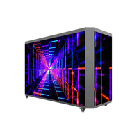 Écran d'affichage LED multi-panneaux pliable et portable sur roulettes pour pubs, menu de boissons interactif, vitrine