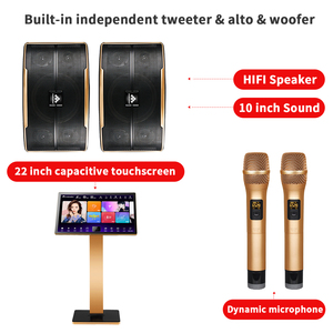 เครื่องคาราโอเกะจีน 21.5 นิ้ว ไมโครโฟนไร้สาย 4TB InAndOn ชุดคาราโอเกะพร้อมเครื่องเล่น ระบบคาราโอเกะระดับมืออาชีพสำหรับ KTV ระดับนานาชาติ - Product Image 5