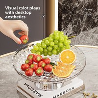 Grensoverschrijdende duurzame transparante hoge plastic fruit schaal, licht-luxe, high-end, fris design, voor thuis, woonkamer, koffie.