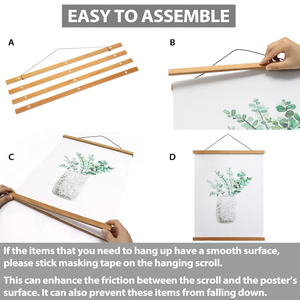 Cadre magnétique en bambou pour affiches, cadres pour peintures à l'huile, <span class=keywords><strong>d</strong></span>écoration murale - Product Image 6