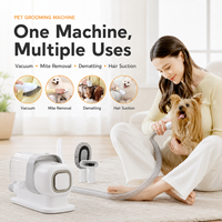 Kit de toilettage pour animaux de compagnie professionnel 5 en 1 avec moteur 300W, filtration HEPA et tondeuse électrique, brosse de démêlage pour chats et chiens